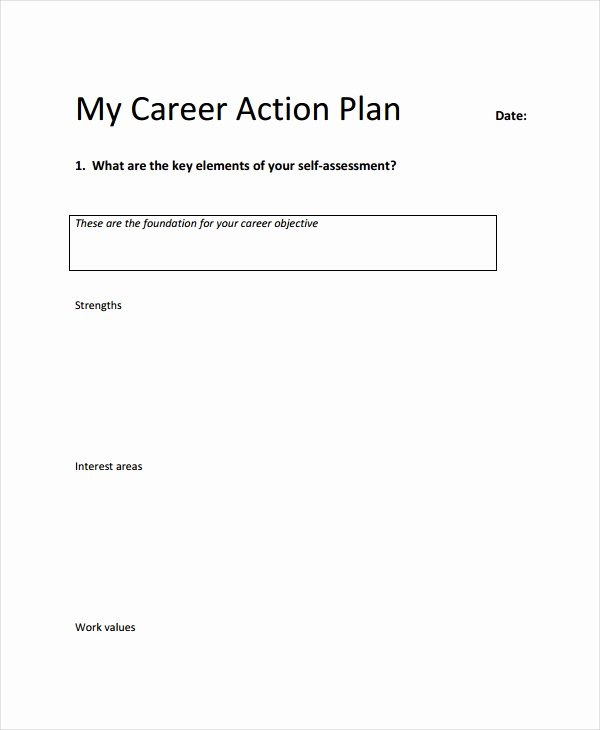 Career Action Plan Template 14 Free Sample Example