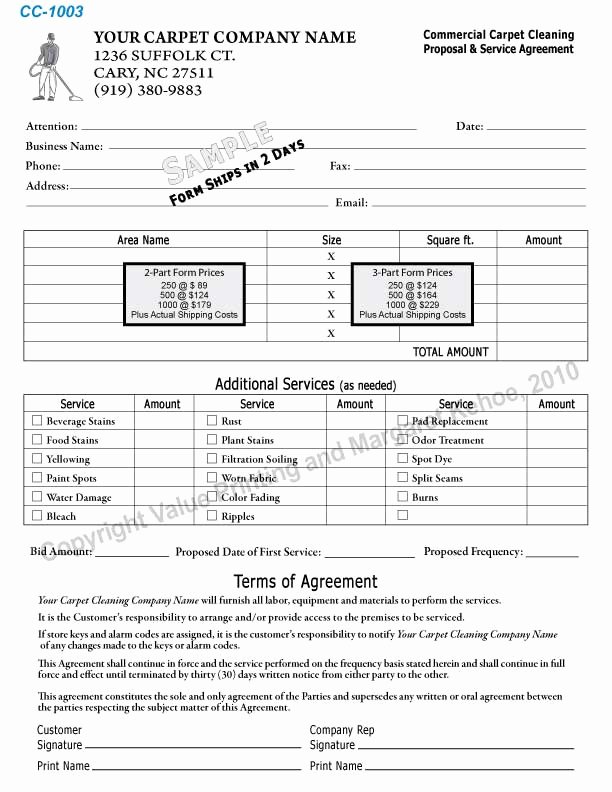 Carpet Cleaning Proposal Template