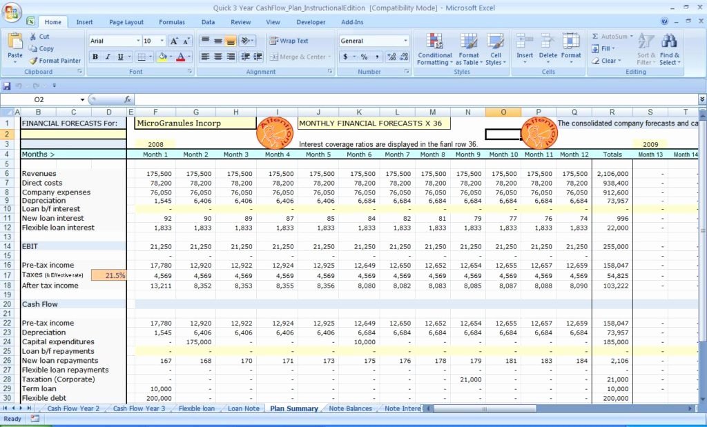 Cash Flow Excel Spreadsheet Template Ms Excel Spreadsheet
