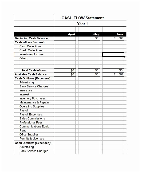 Cash Flow Excel Template 11 Free Excels Download
