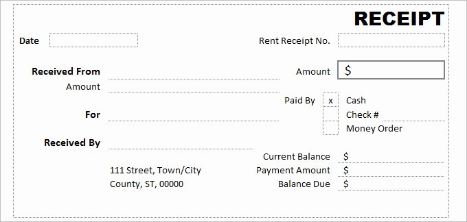 Cash Receipt Template 16 Free Word Excel Documents