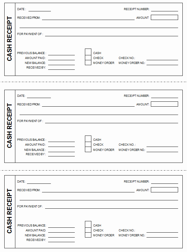 Cash Receipt Template formats Examples In Word Excel