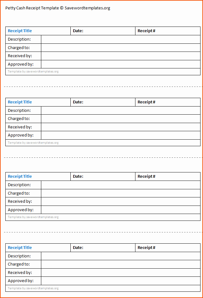 Cash Receipt Template Microsoft Word to Pin On