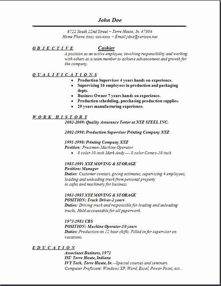 Cashier Resume Occupational Examples Samples Free Edit