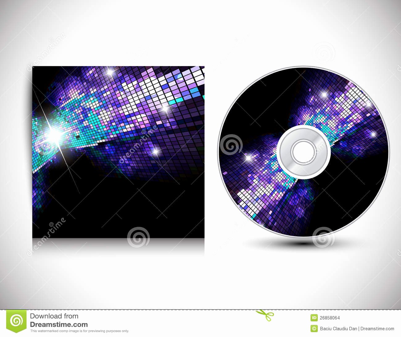 Cd Cover Design Template Stock Image