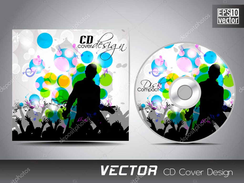 Cd Cover Presentation Design Template with Copy Space and