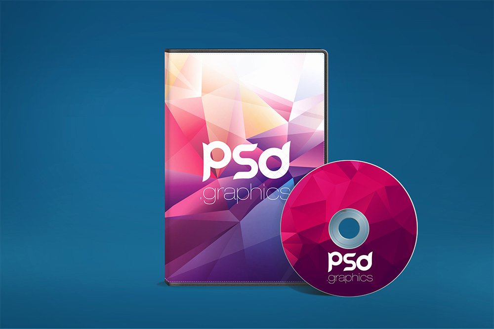 Cd Dvd Case and Disk Mockup Psd