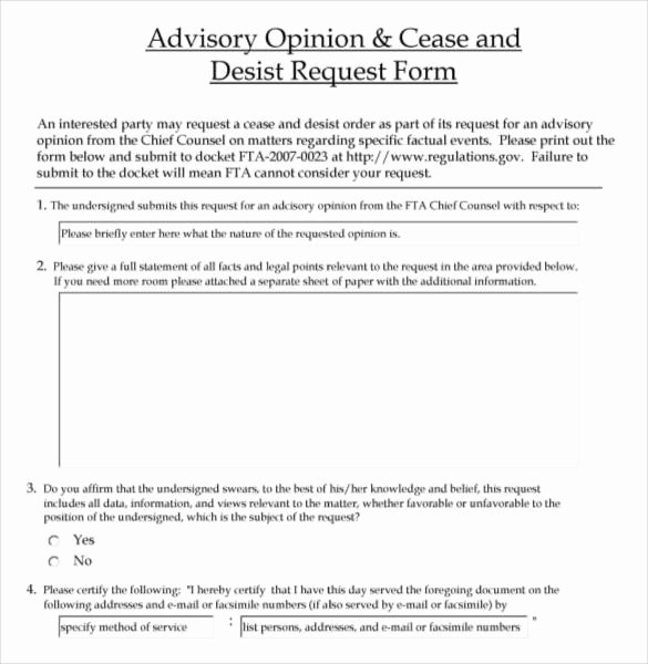 Cease and Desist Letter Template 16 Free Sample Example