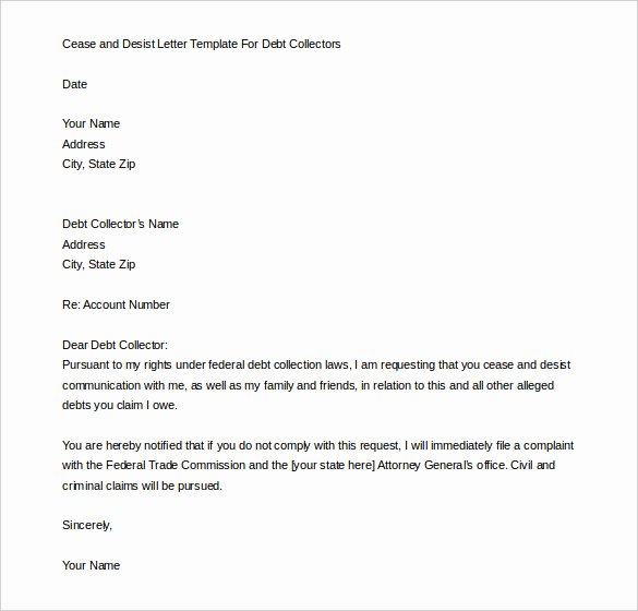 Cease and Desist Letter Template 16 Free Sample Example