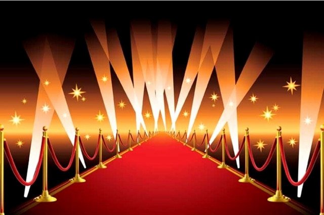 Celebrity Hollywood Gold Star Vip Red Carpet Scene