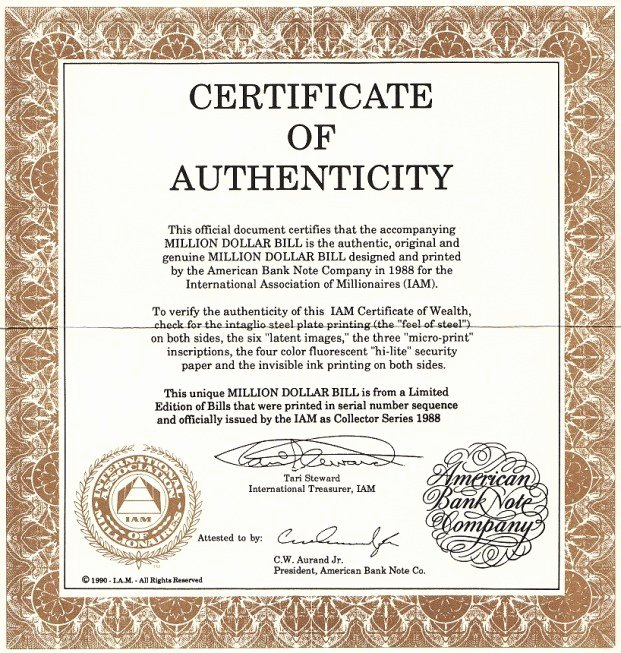 Certificate Authenticity Templates Word Excel Samples
