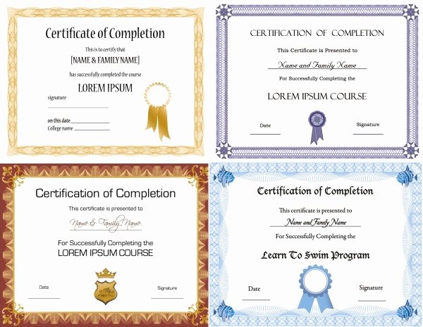 Certificate Design Templates Free Vector 13 397