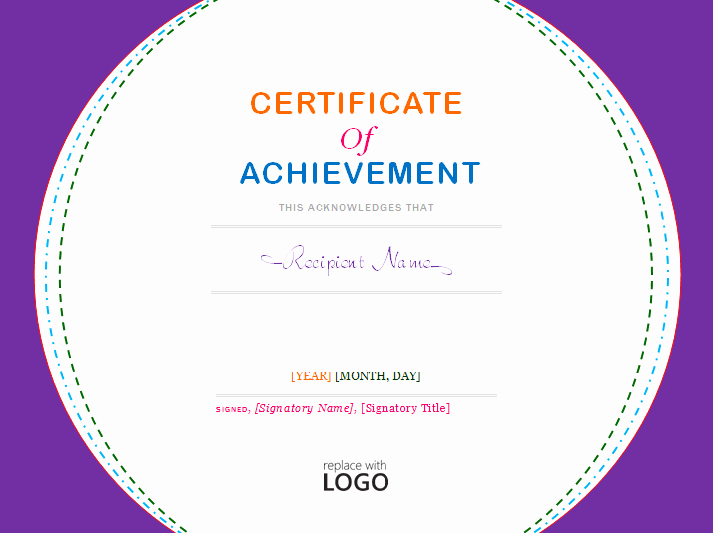 Certificate Of Achievement Template Microsoft Word Templates