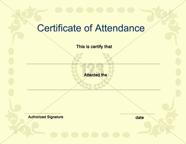 Certificate Of attendance Template for Free and Premium