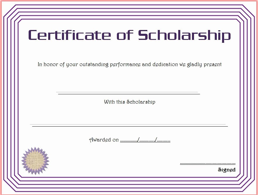 certificate of scholarship 8