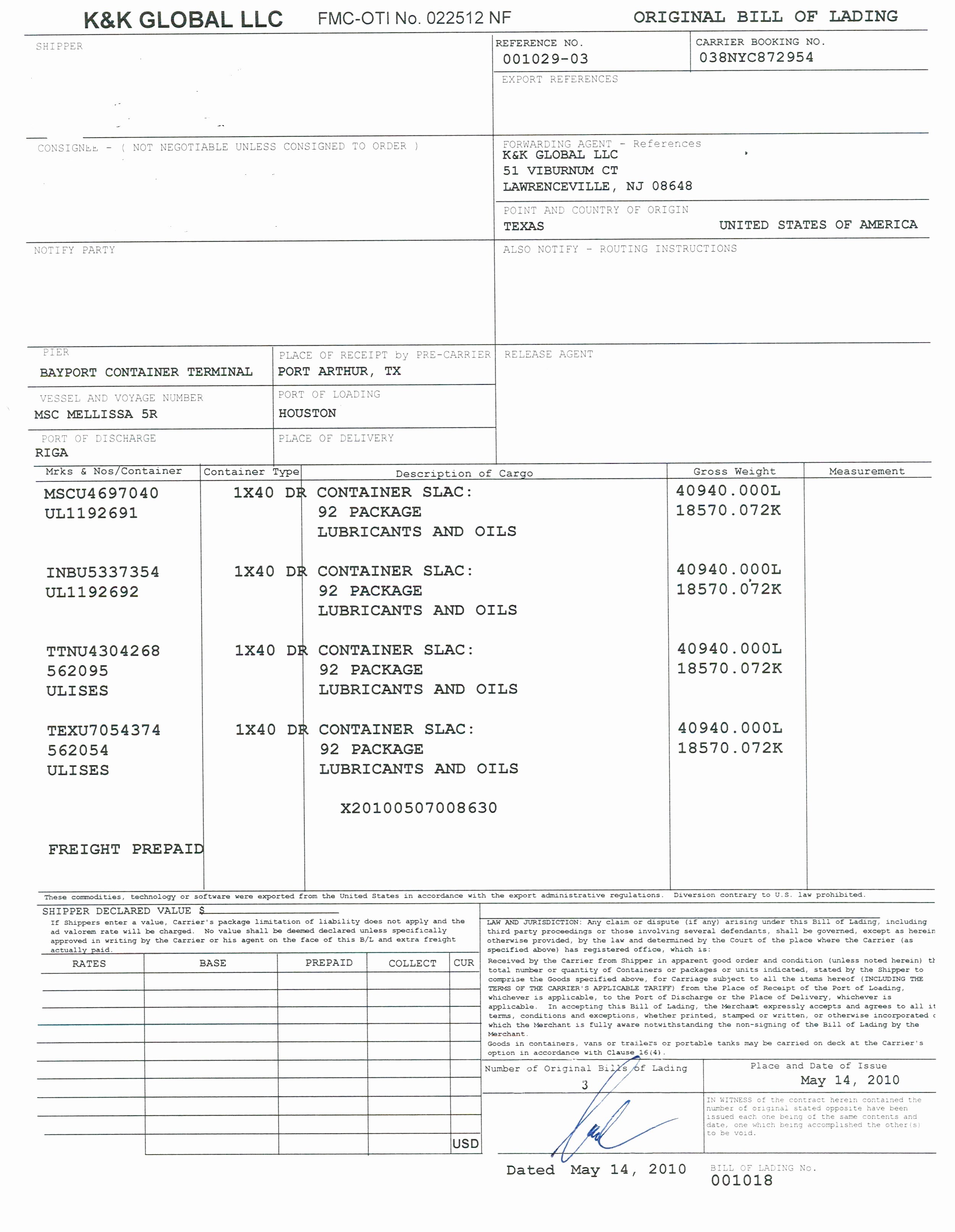 Certificate Of Origin Template Excel