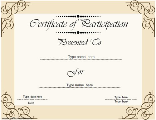 Certificate Street Free Award Certificate Templates No