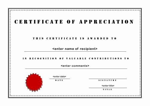 Certificates Of Appreciation 003