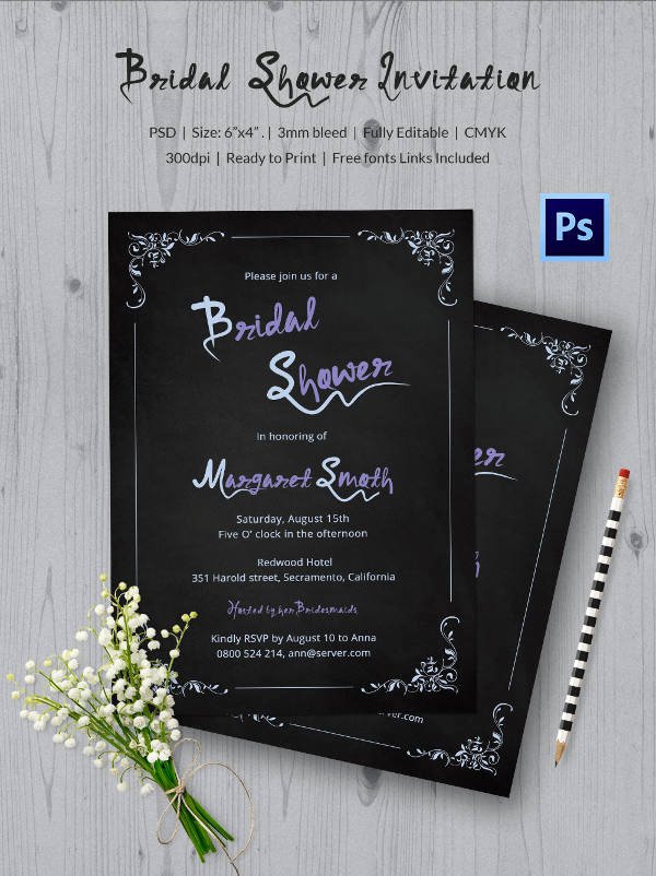 chalkboard invitation template