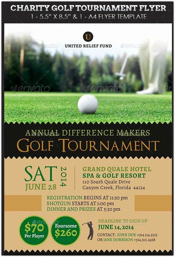 Charity Golf tournament Flyer Template Free Templates
