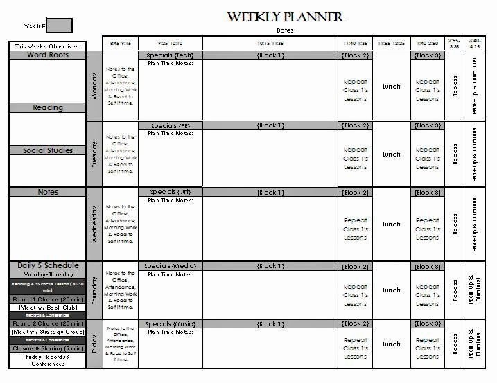 Check Out My Weekly Lesson Planning Page Templates for