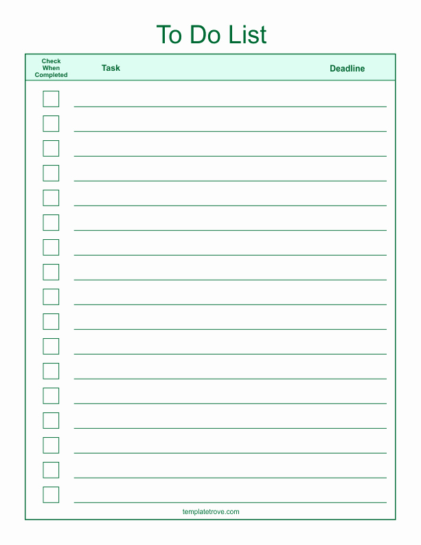 Checklist Templates