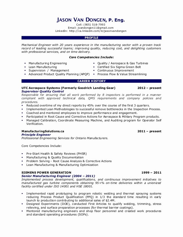 Cnc Operator Cv Sample