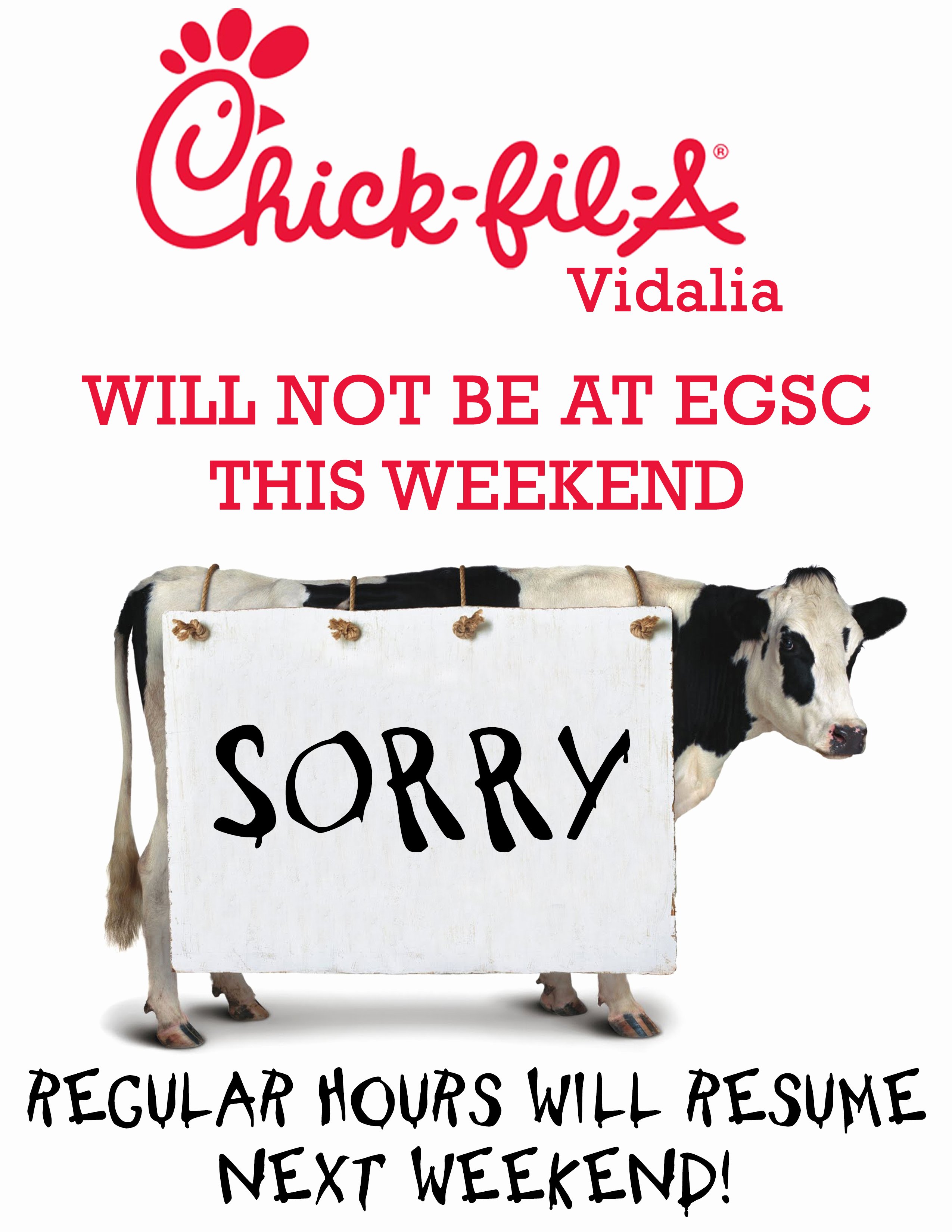 Chick Fil A Will Not Be On Egsc’s Campus This Weekend