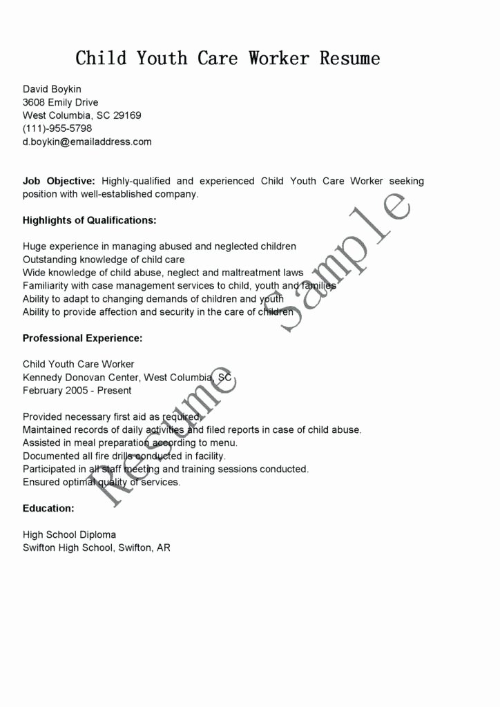 Child Care assistant Resume Objective