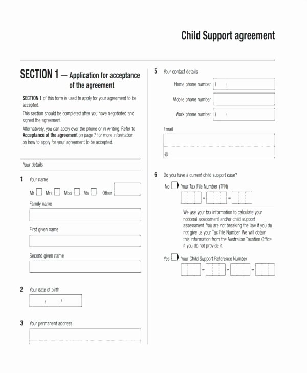 Child Visitation Agreement Template Gallery Agreement