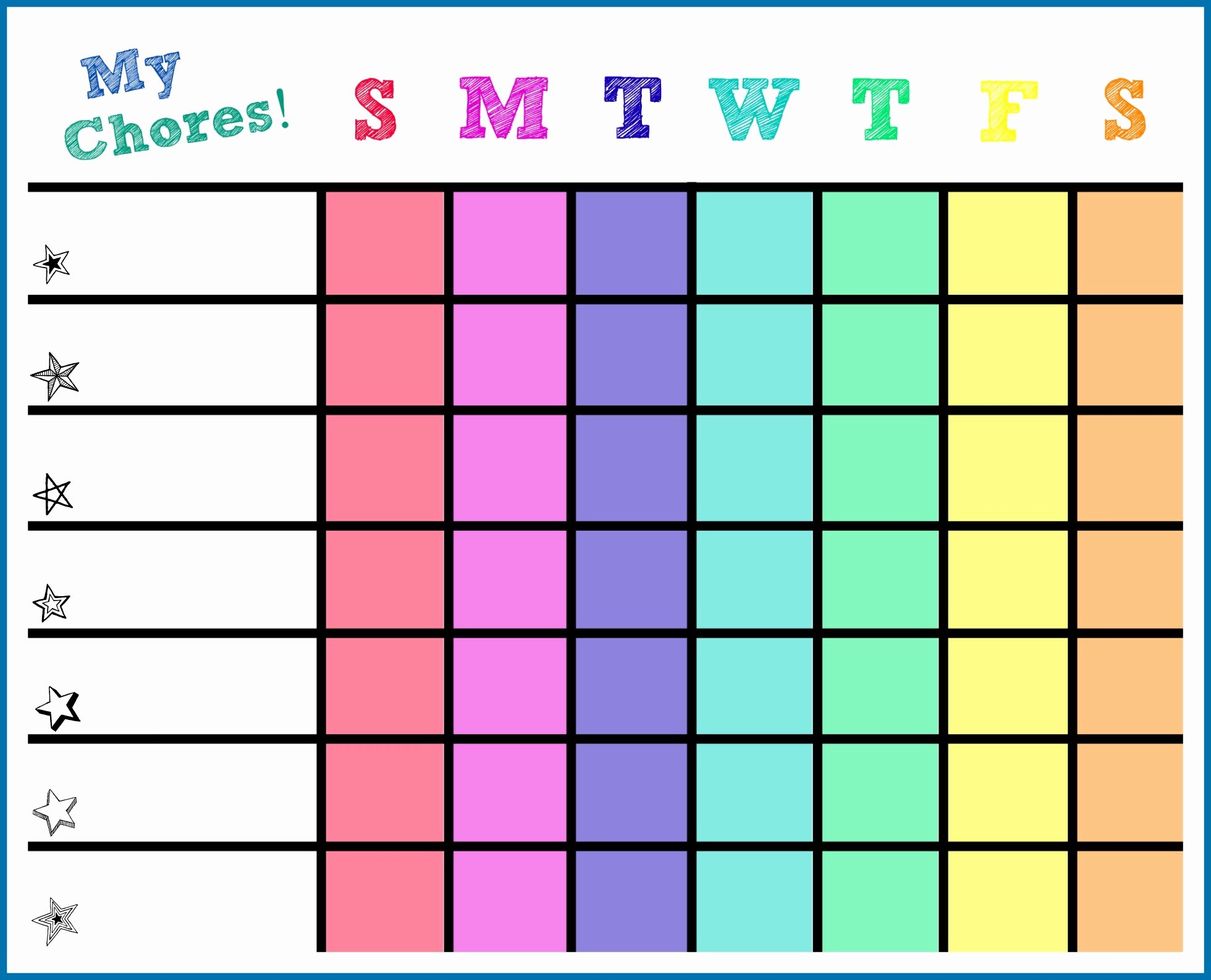 chore chart template