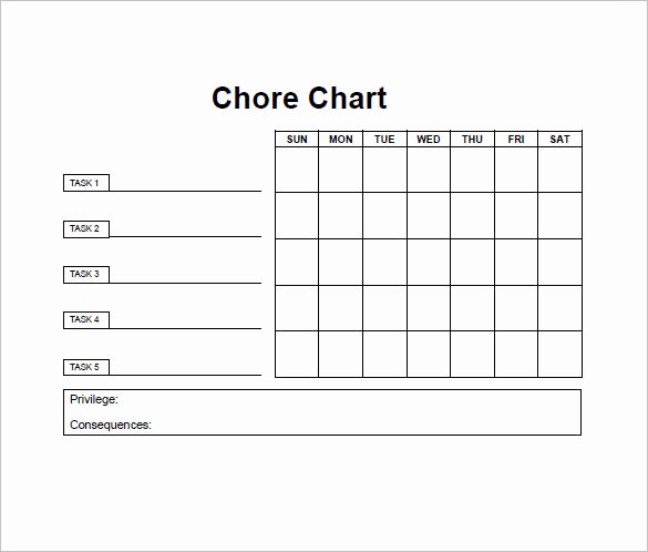 Chore List Template – 10 Free Sample Example format