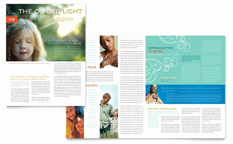 Christian Church Religious Newsletter Templates RO D