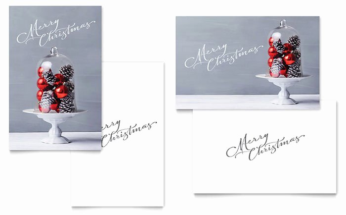 Christmas Display Greeting Card Template Word &amp; Publisher