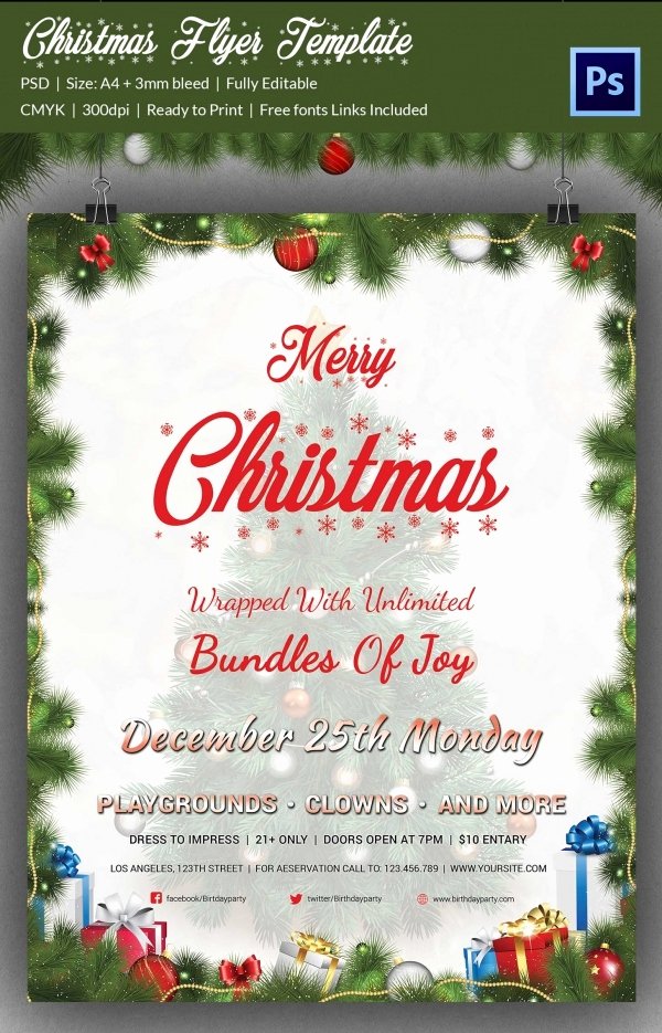 christmas flyer template free