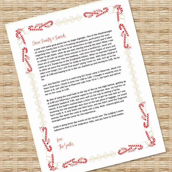 Christmas Letter Template for Ms Word – Download &amp; Print