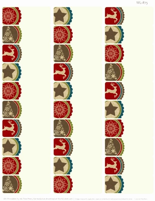 christmas mailing labels template word