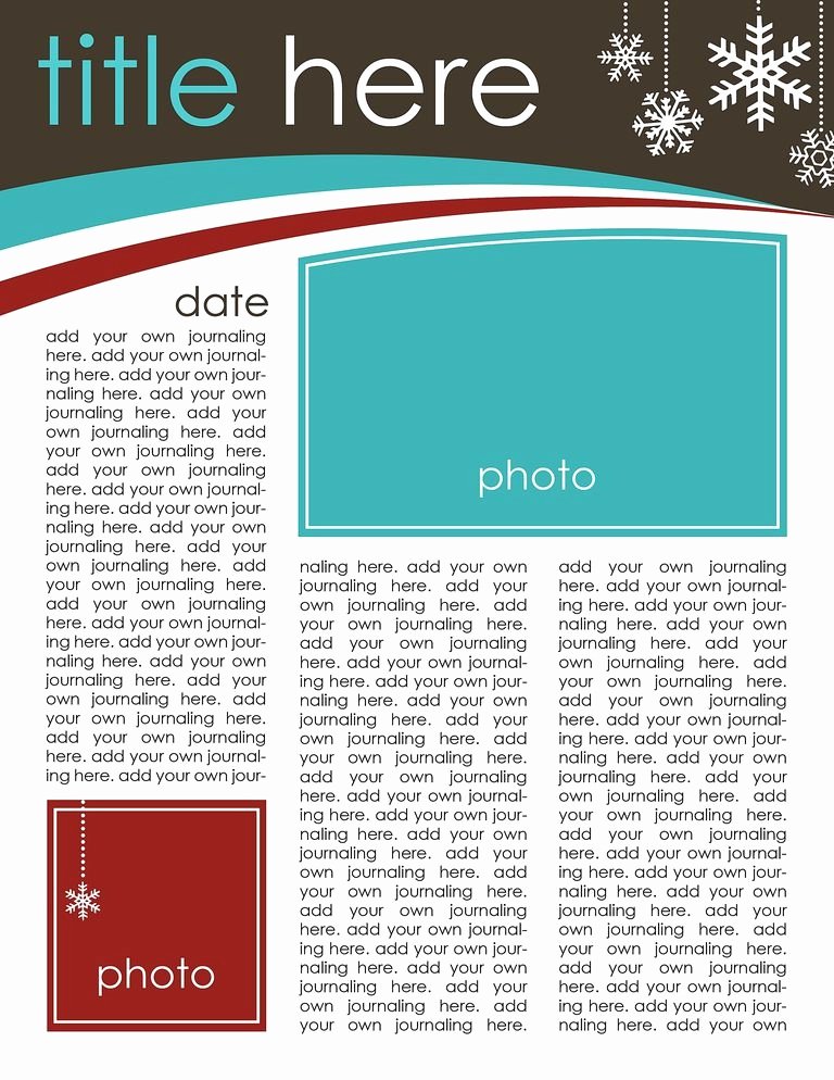 Christmas Newsletter Templates Free Invitation Template