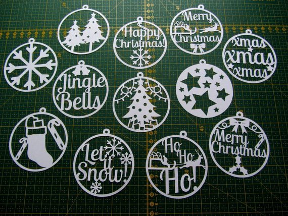 Christmas Paper Cut Templates Set Of 12 Pdf Can Be Used to