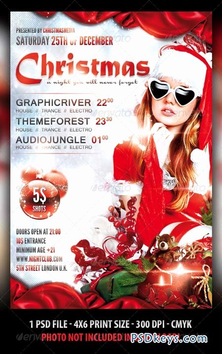 Christmas Party Flyer Template Free Download