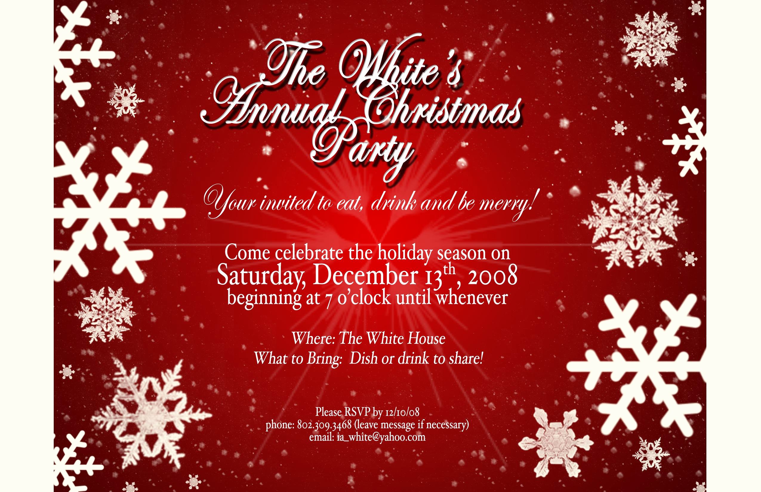 Christmas Party Invites