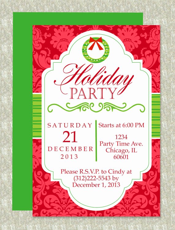 Christmas Party Microsoft Word Invitation Template