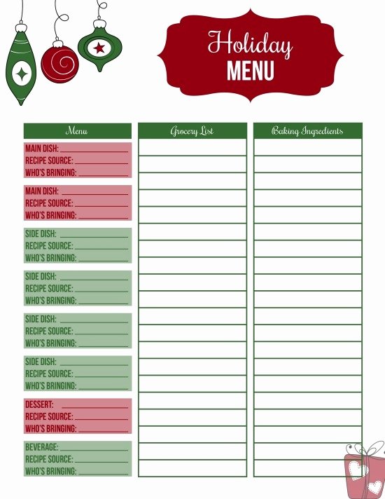 Christmas Potluck Sign Up Sheet Template Invitation Template