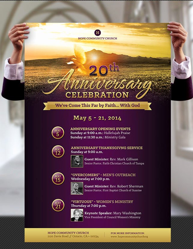 Church Anniversary Flyer and Poster Template
