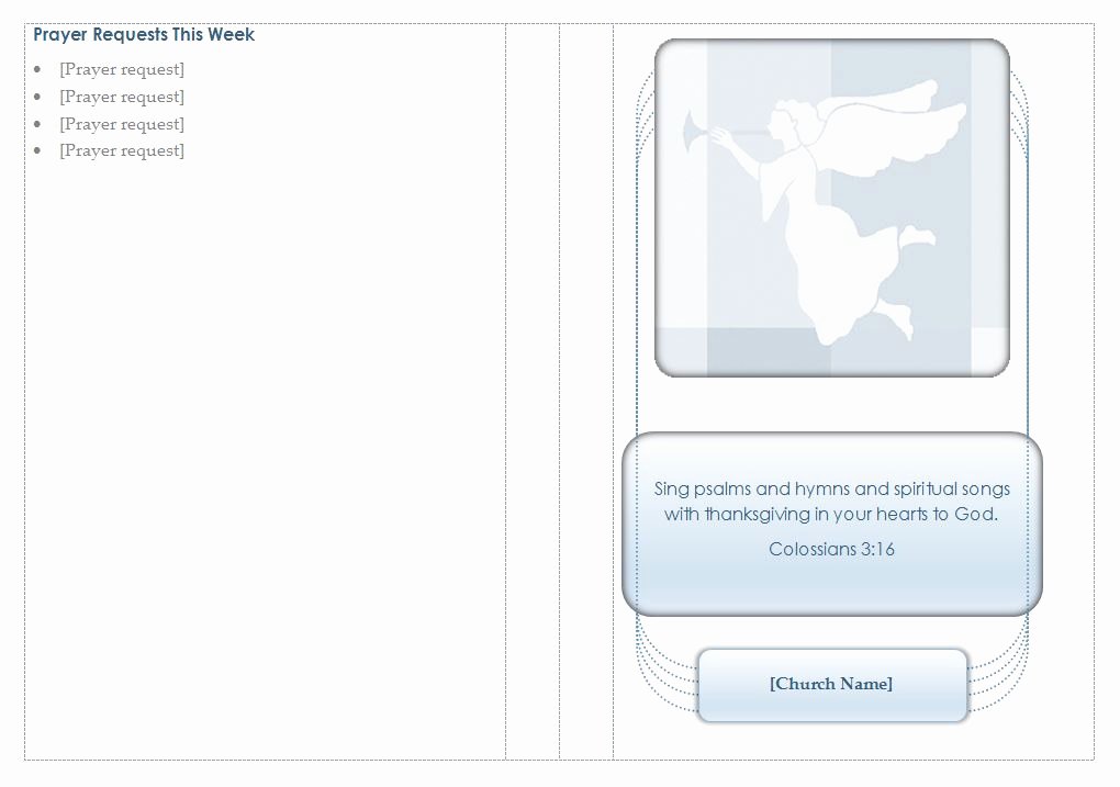 church bulletin template
