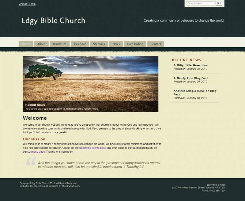 Church Website Design Ideas