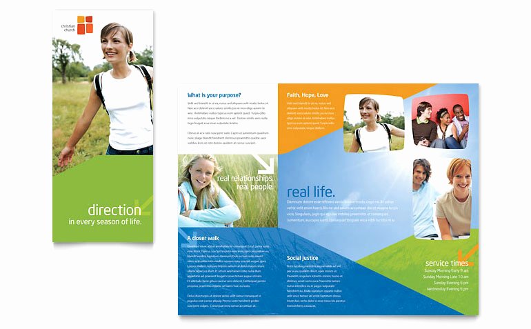 Church Youth Ministry Brochure Template Word &amp; Publisher