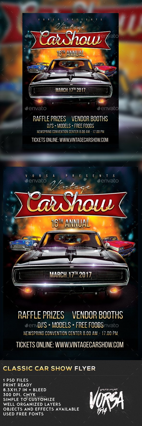 Classic Car Show Flyer by Vorsa