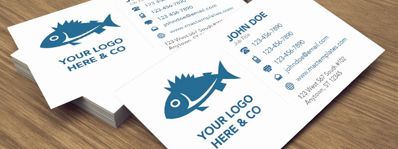 Clean Business Card Template for Pages and Illustrator