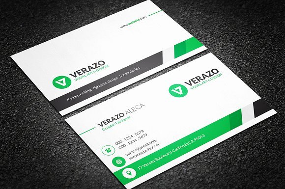 Clean Professional Business Card Business Card Templates